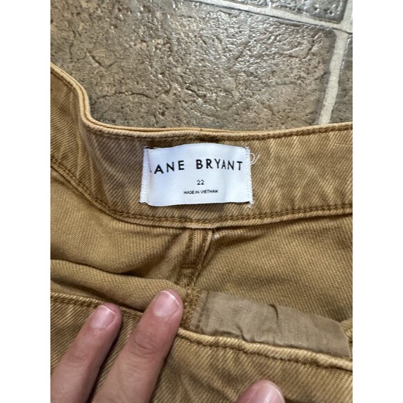 Lane Bryant Womens High Rise Wide Leg Trouser Fluid Jeans Tigers Eye Size 22 - Picture 5 of 6